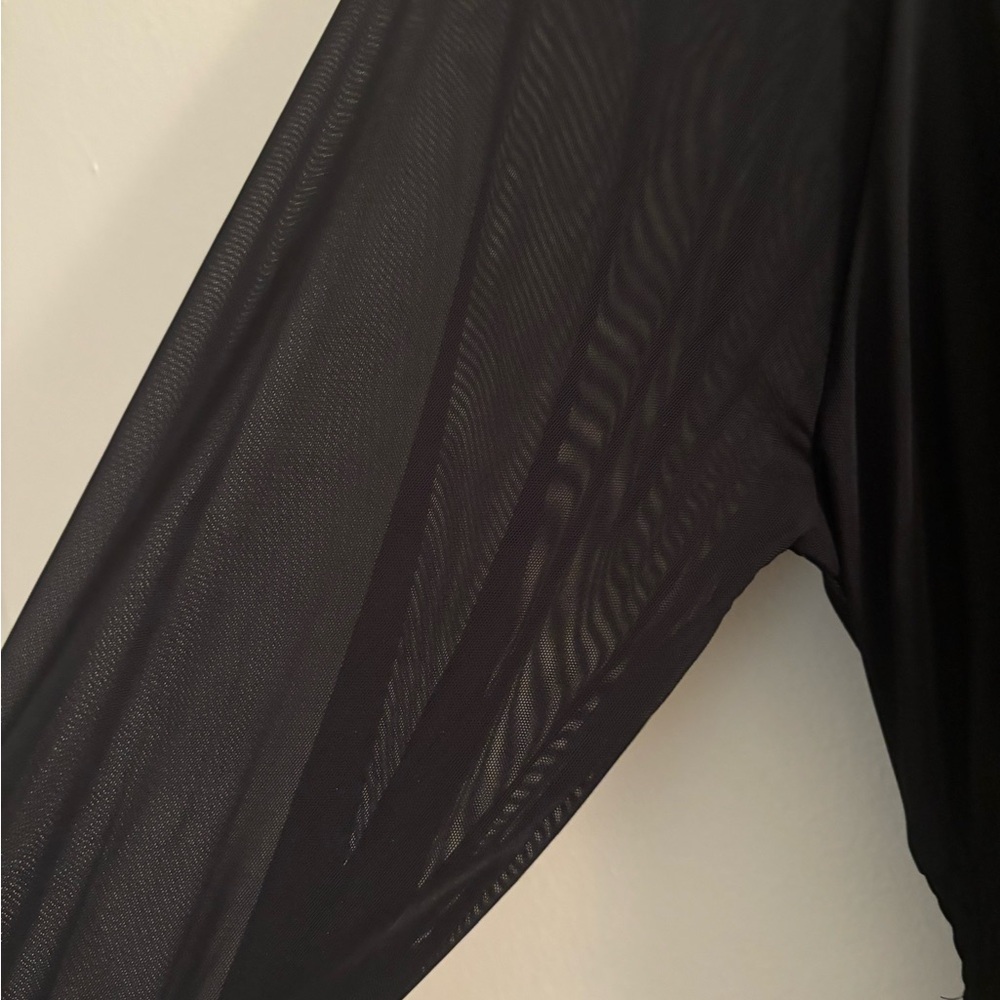 Knox rose black dress with sheer sleeves size large - Picture 4 of 7